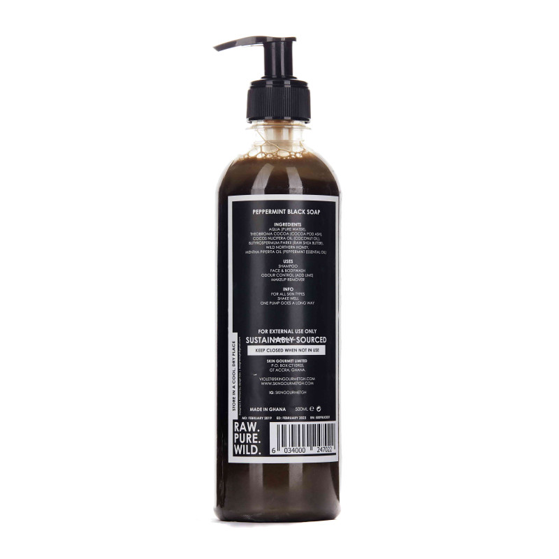 Peppermint Black Soap With Wild Honey