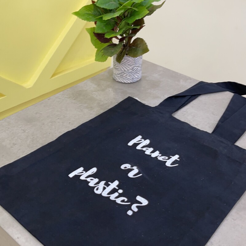 Black Tote Bag – Planet or Plastic